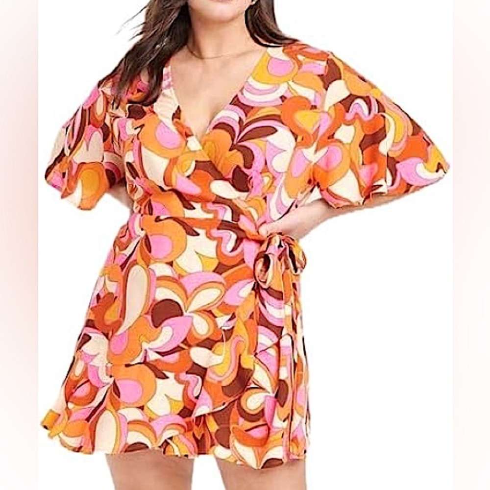 Ava & Viv Multicolor Wrap Jumpsuit